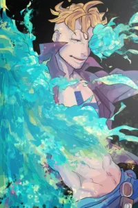 Marco the Phoenix One Piece Original Image Premium Metal Poster