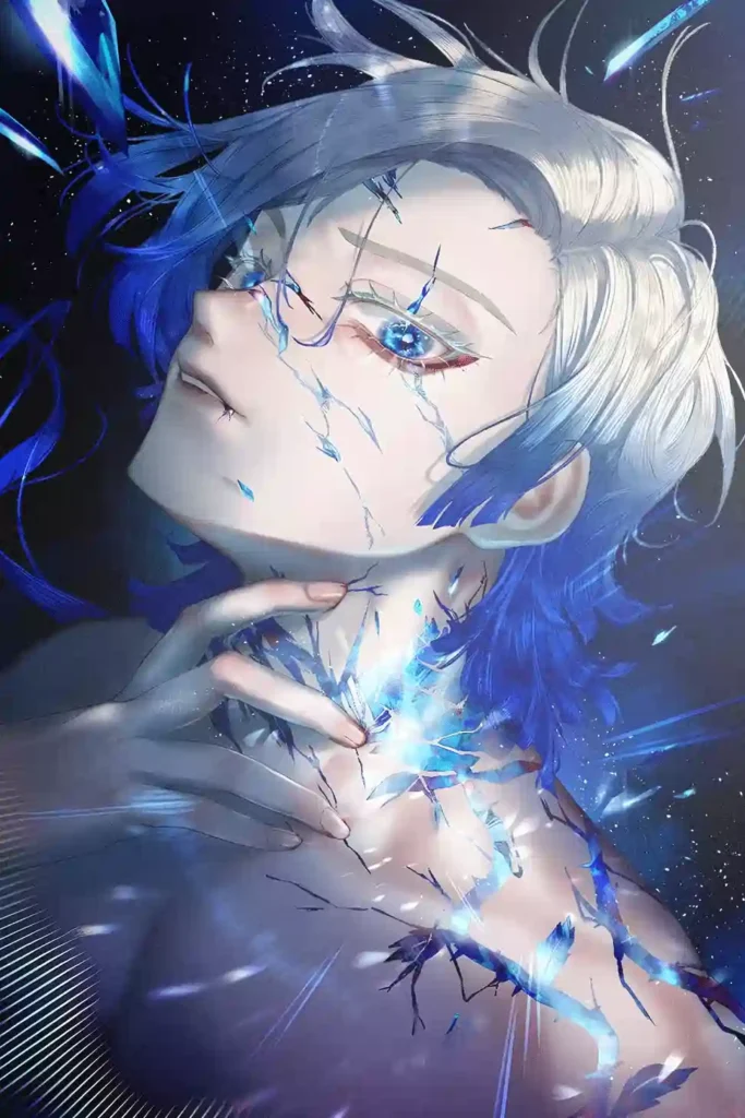 Michael Kaiser Blue Lock anime metal poster artistic showcase image highlighting the design narrative