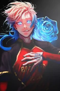 Michael Kaiser anime metal poster artistic detail and visual story from Blue Lock