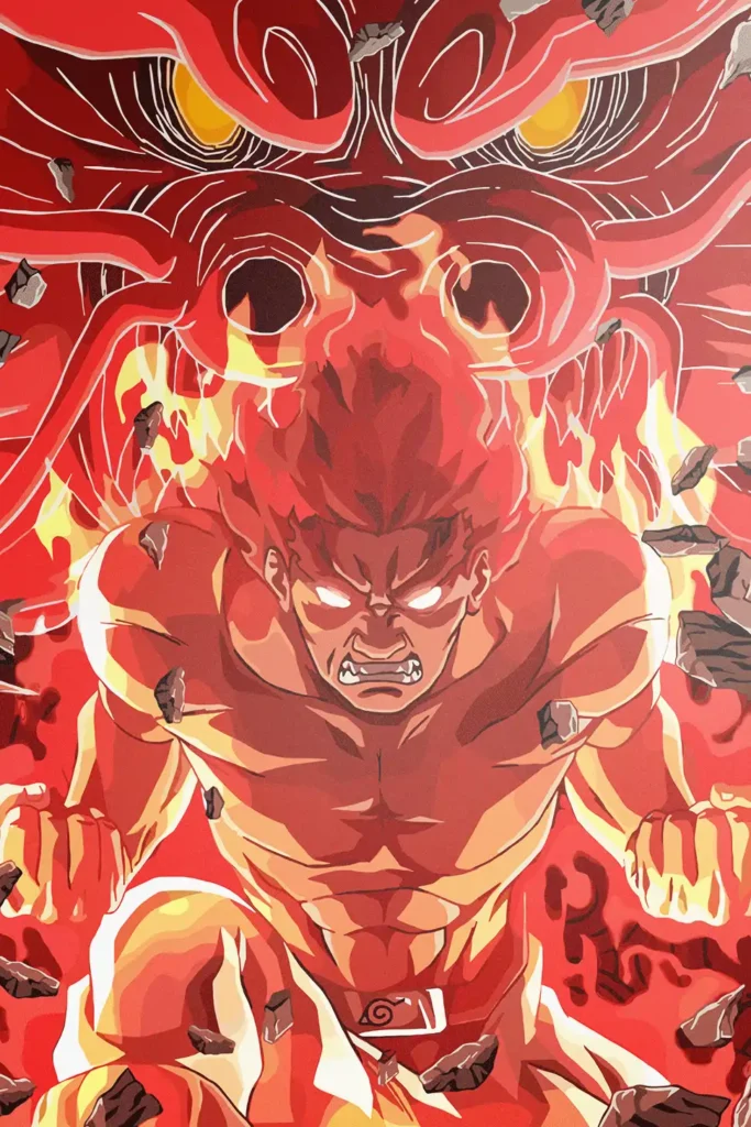 Might Guy Naruto Original Image Exclusive Metal Print