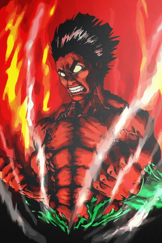 Might Guy Naruto Original Image Exclusive Metal Wall Art