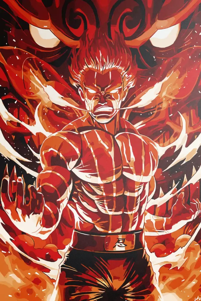 Might Guy Naruto Original Image High Quality Printed Metal Poster
