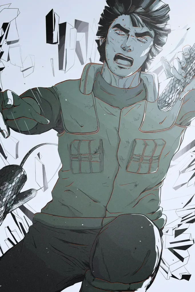 Might Guy Naruto Original Image Metal Poster