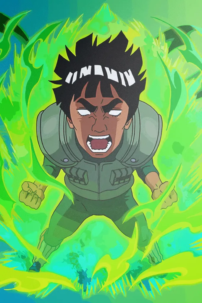 Might Guy Naruto Original Image Printed Metal Wall Art