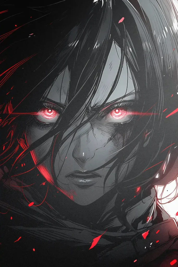 Mikasa Ackerman Attack On Titan Original Image High Quality Printed Metal Wall Art