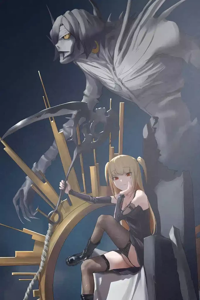 Showcase frame of the Misa Amane Deluxe Metal Print, anime metal poster