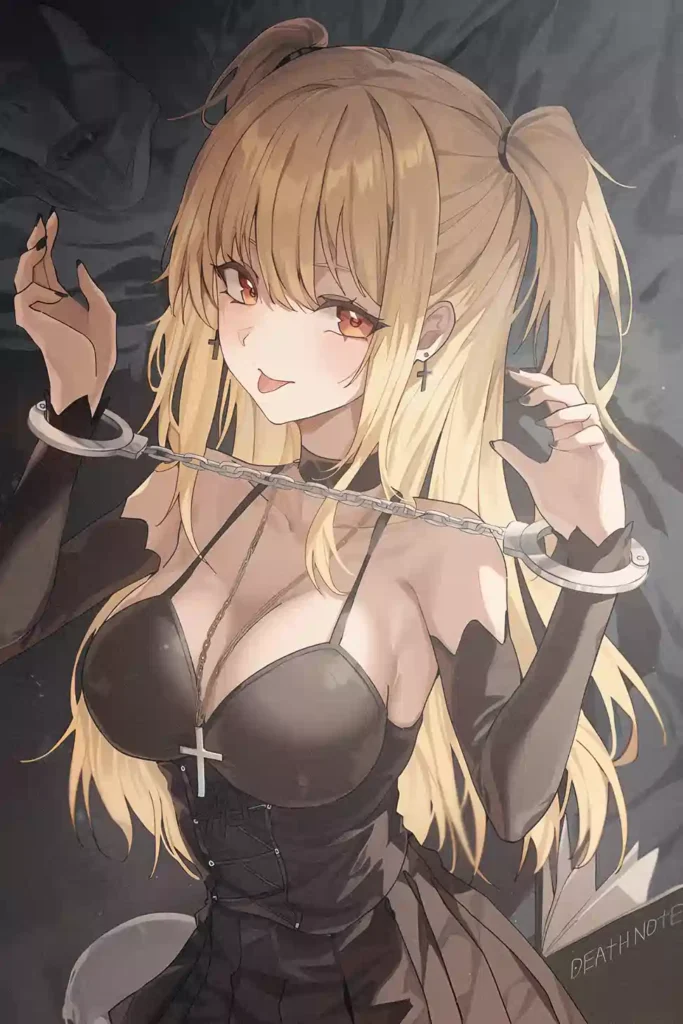 Artistic showcase photo of the Misa Amane Metal Poster