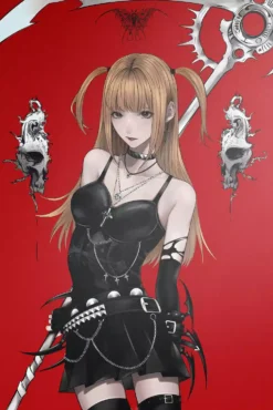 Misa Amane Death Note Twin Tail Look Back Outstanding Metal Print Poster