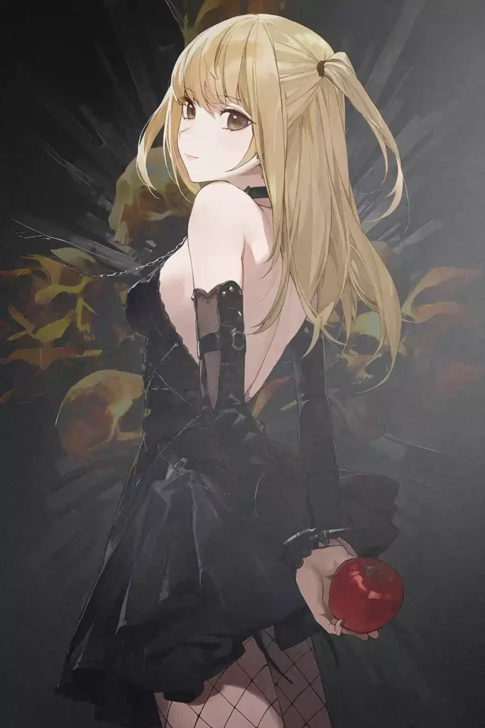 Showcase view of the Misa Amane Outstanding Printed Metal Wall Art from Death Note