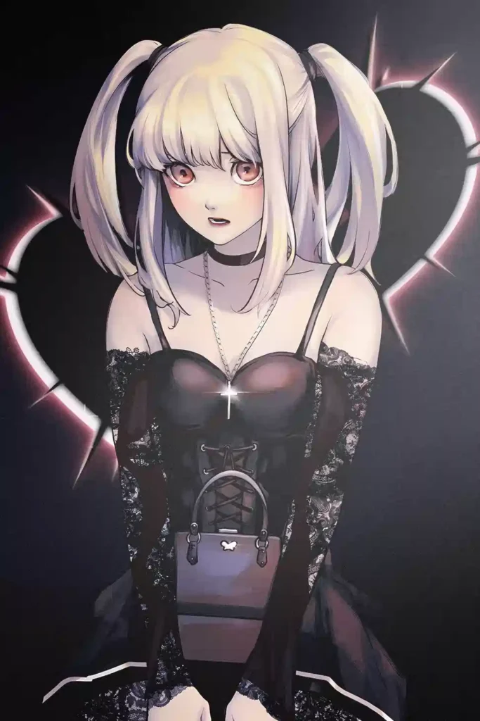 Misa Amane anime metal poster artistic detail and visual story from Death Note