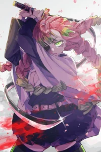 Mitsuri Kanroji Demon Slayer Original Image Printed Deluxe Metal Wall Poster