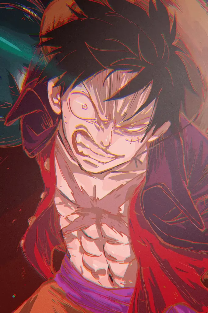 Monkey D Luffy One Piece Original Image Exquisite Metal Wall Art Poster