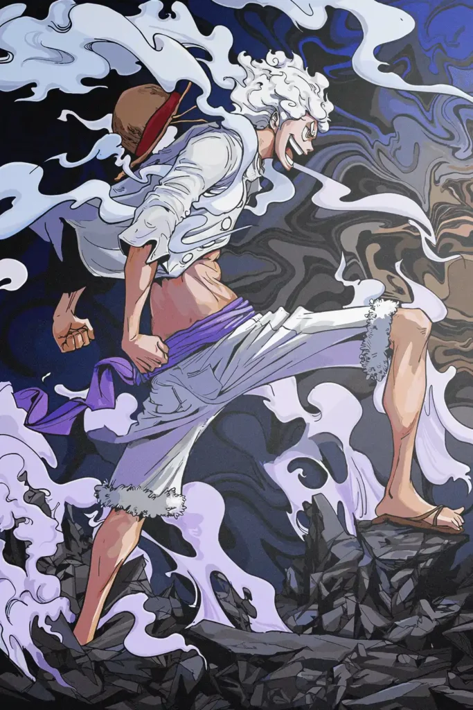Monkey D Luffy One Piece Original Image Premium Metal Print