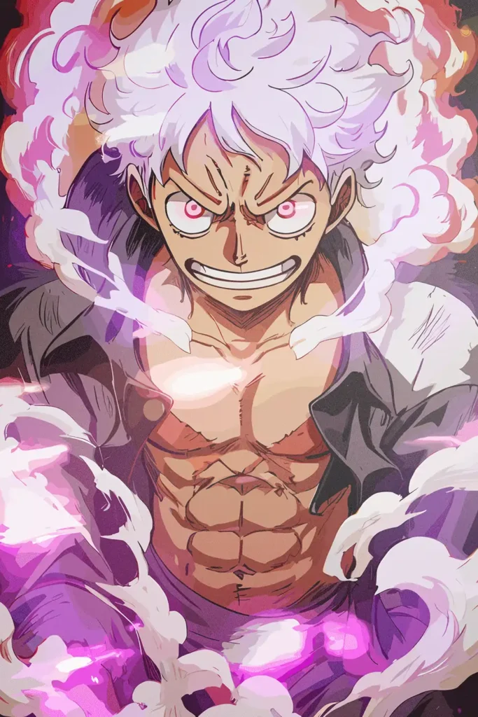 Monkey D Luffy One Piece Original Image Stellar Metal Poster