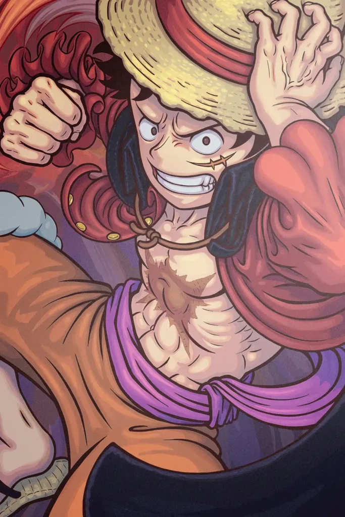 Monkey D Luffy One Piece Original Image Unique Metal Wall Poster