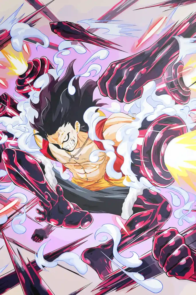 Monkey D Luffy Gear 4 One Piece Original Image Exclusive Metal Wall Art
