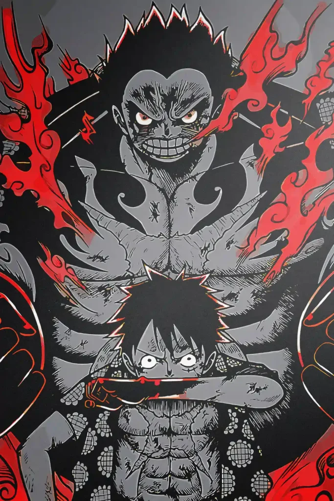 Monkey D Luffy Gear 4 One Piece Original Image High Quality Printed Metal Poster
