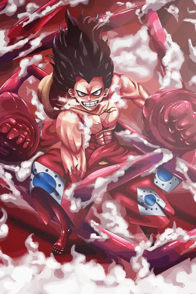Monkey D Luffy Gear Fourth One Piece Original Image Bespoke Metal Print Wall Art