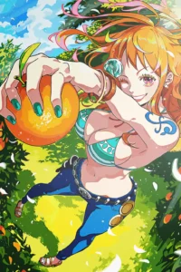 Nami One Piece Original Image Exclusive Metal Wall Art