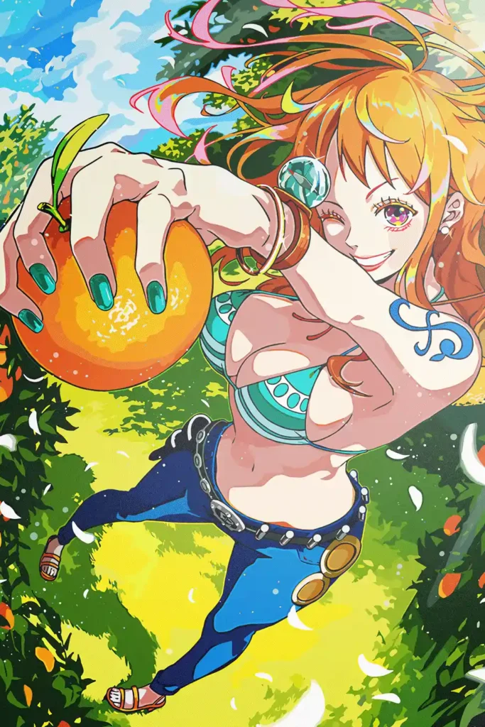 Nami One Piece Original Image Exclusive Metal Wall Art
