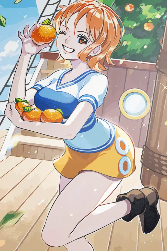 Nami One Piece Original Image Metal Wall Art Poster