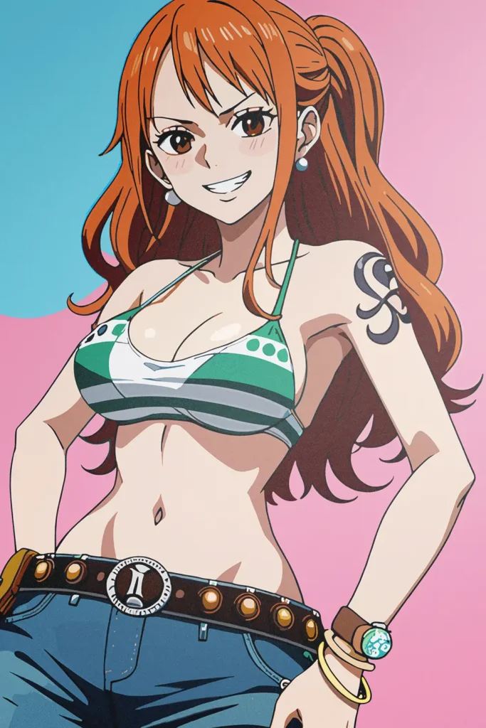 Nami One Piece Original Image Premium Metal Print