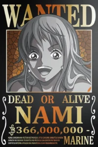 Nami Wanted Poster One Piece Original Image High Quality Printed Metal Wall Art