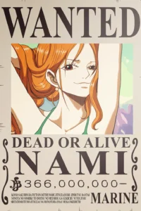 Nami Wanted Poster One Piece Original Image Unknown