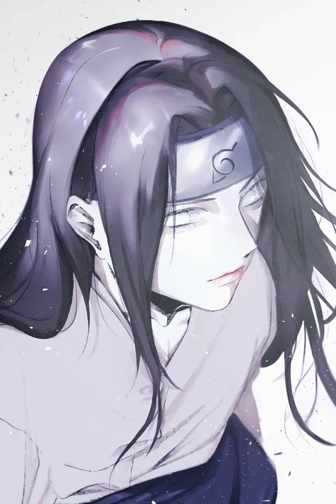 Neji Hyuga Naruto Original Image Metal Print Wall Art