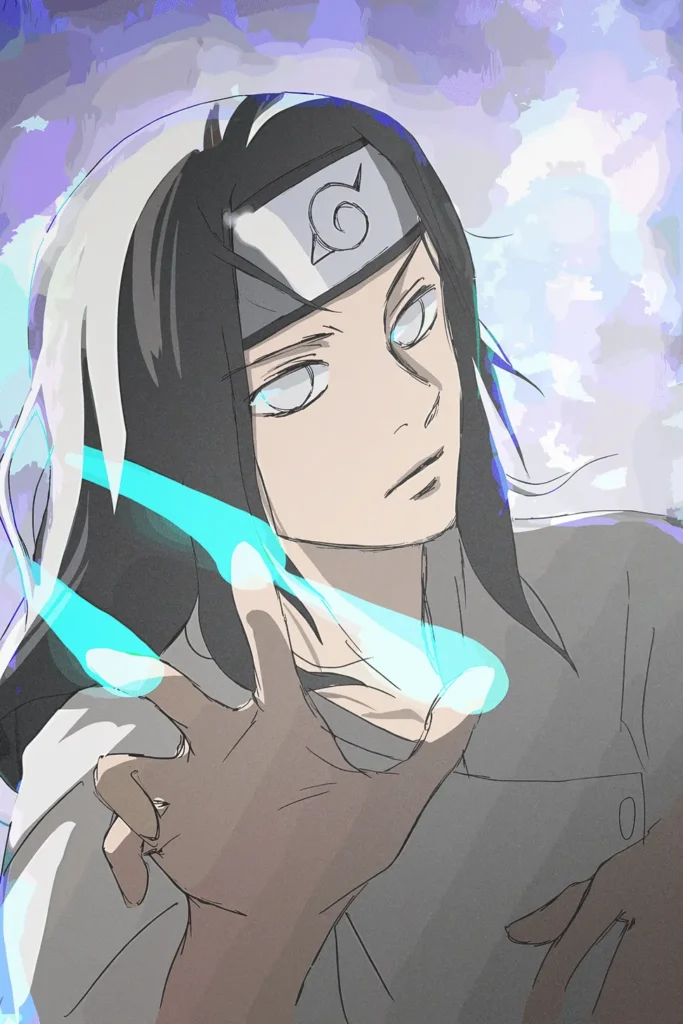 Neji Hyuga Naruto Original Image Metal Wall Art Poster