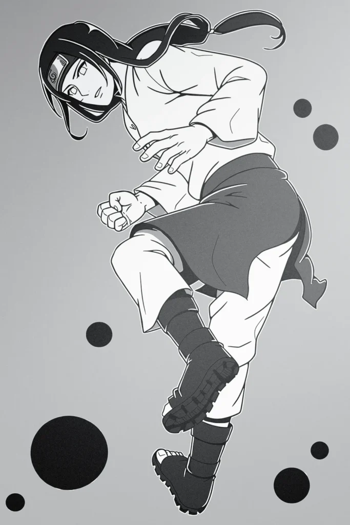 Neji Hyuga Naruto Original Image Premium Printed Metal Poster