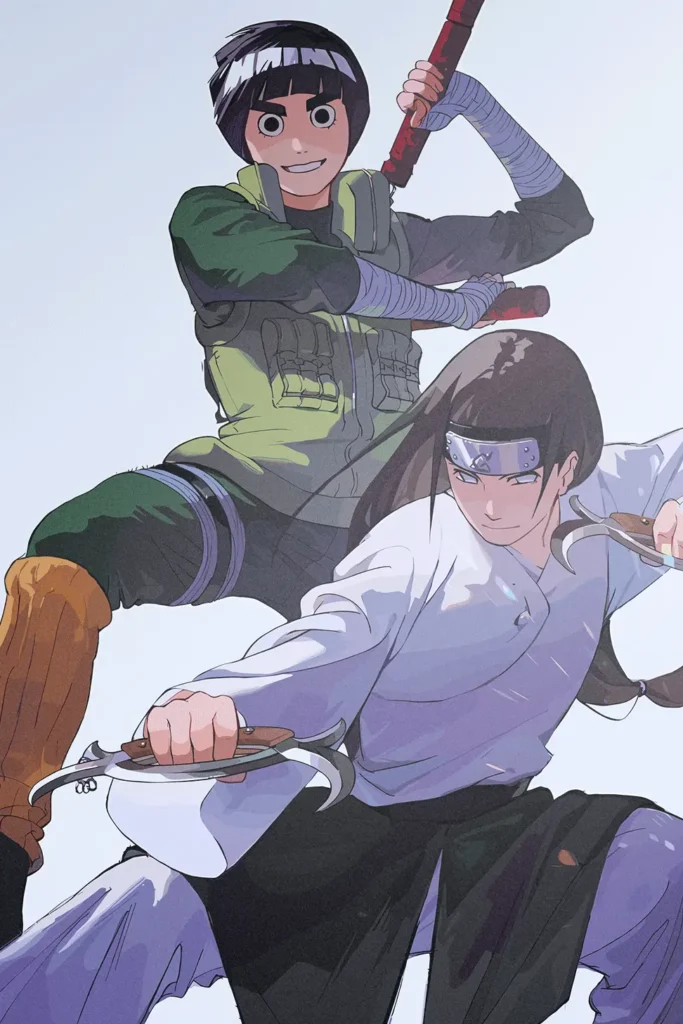 Neji Hyuga Naruto Original Image Deluxe Metal Print