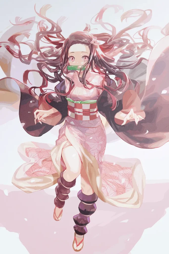 Nezuko Kamado Demon Slayer Original Image Aluminium Metal Poster