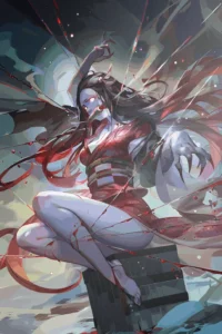 Nezuko Kamado Demon Slayer Original Image Bespoke Metal Poster