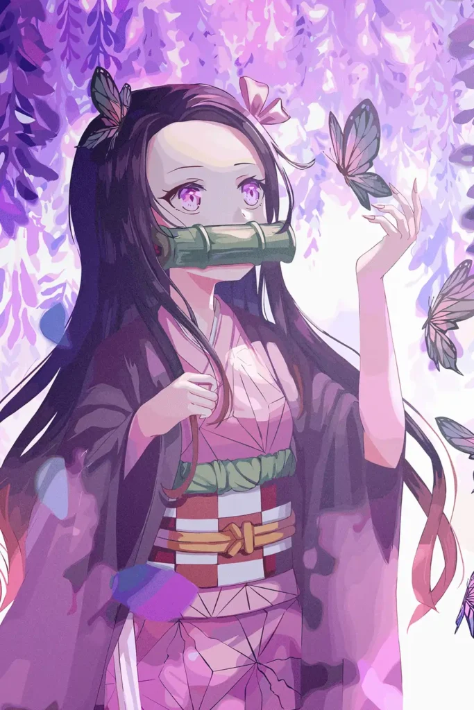 Nezuko Kamado Demon Slayer Original Image Bespoke Metal Wall Art Poster