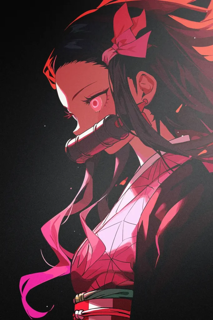 Nezuko Kamado Demon Slayer Original Image Bespoke Metal Wall Poster