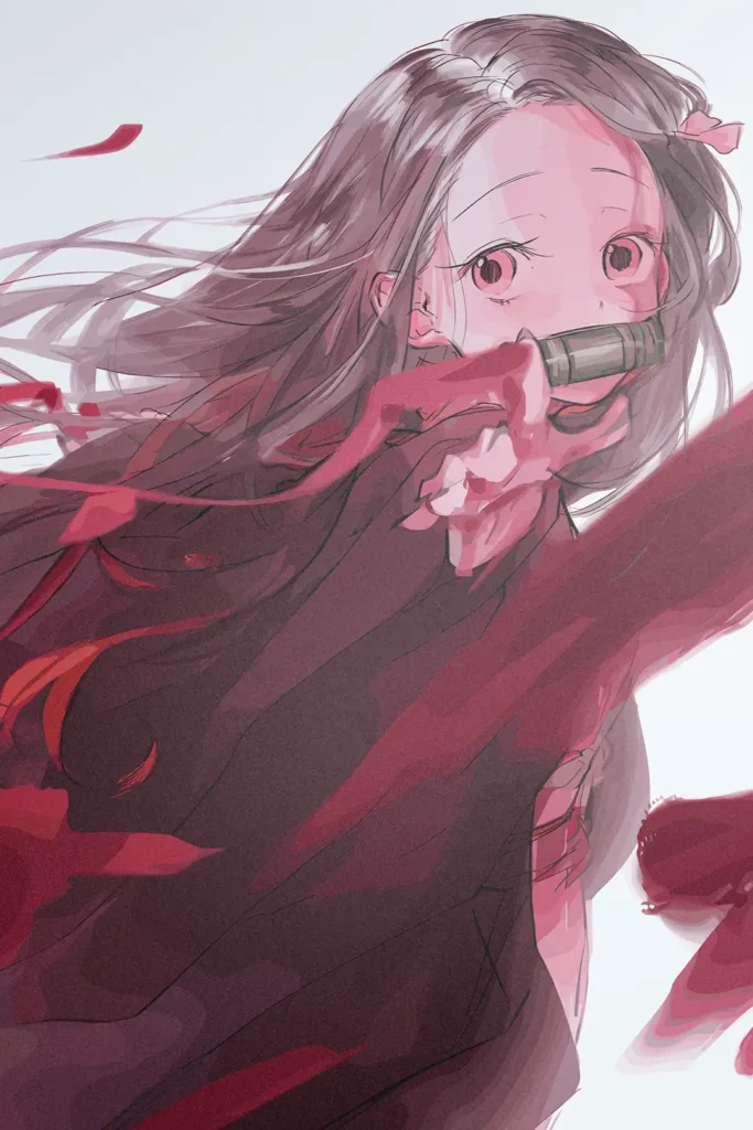 Nezuko Kamado Demon Slayer Original Image Deluxe Printed Metal Wall Art
