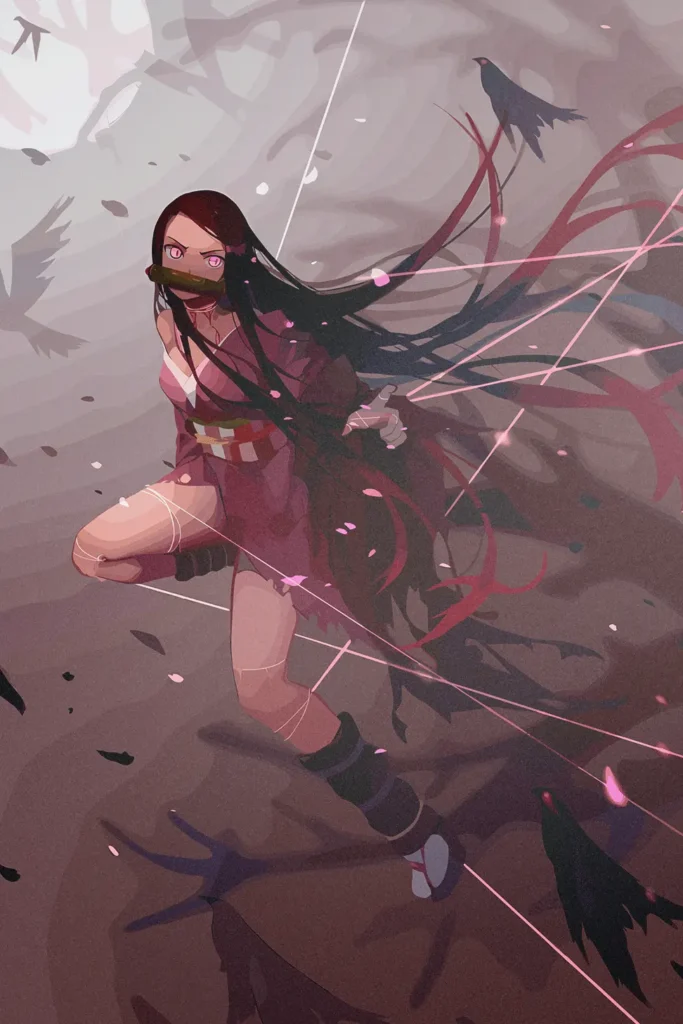 Nezuko Kamado Demon Slayer Original Image Exclusive Metal Poster