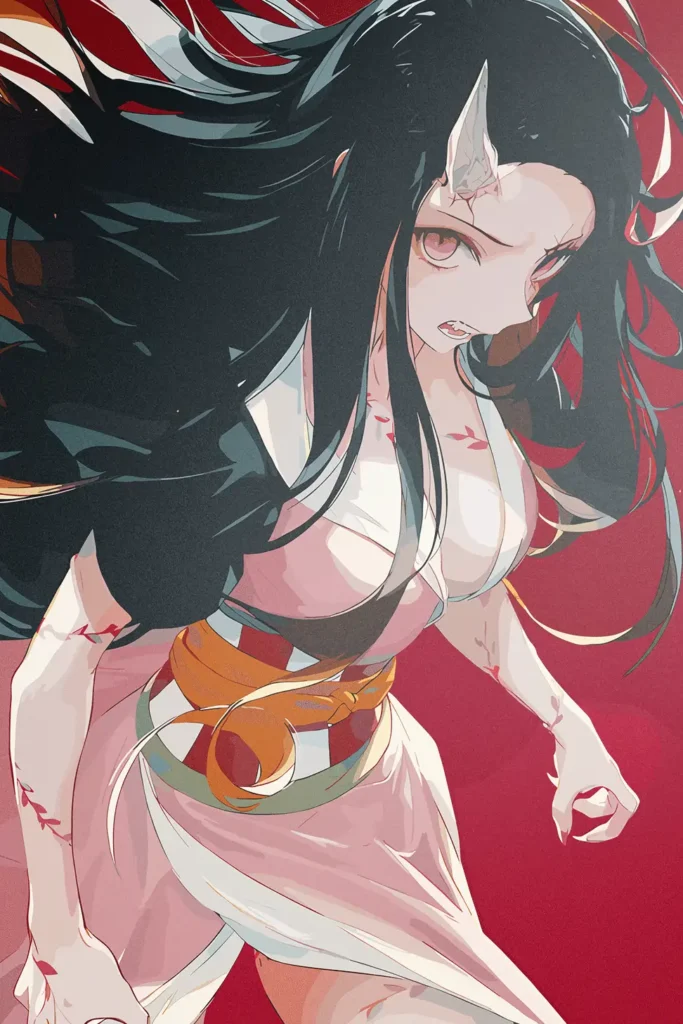 Nezuko Kamado Demon Slayer Original Image Exquisite Metal Poster
