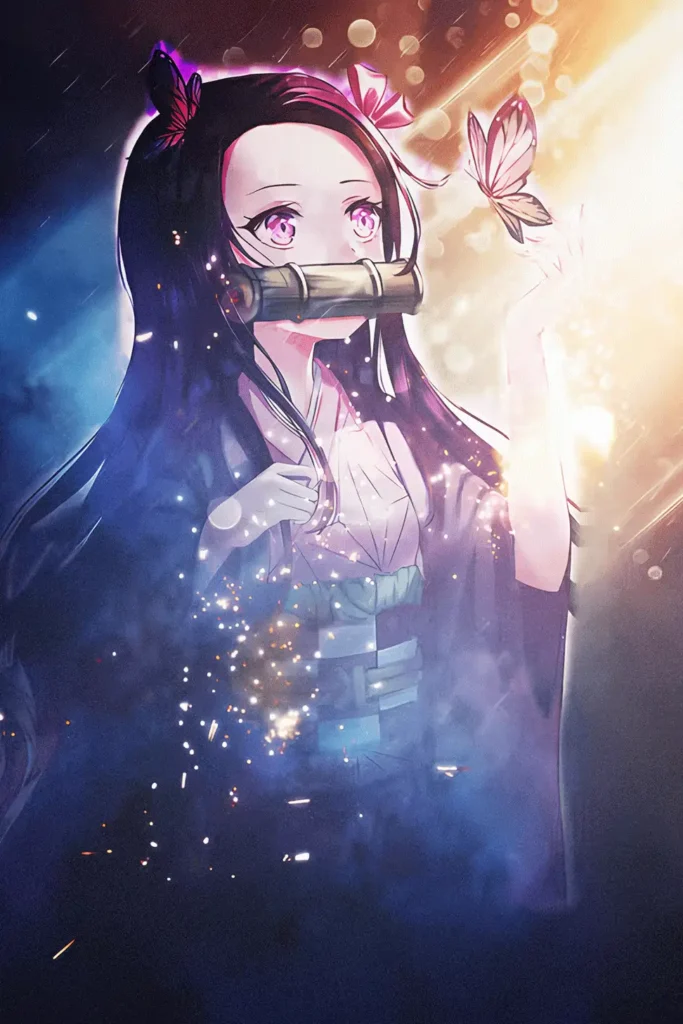 Nezuko Kamado Demon Slayer Original Image Exquisite Metal Print Poster