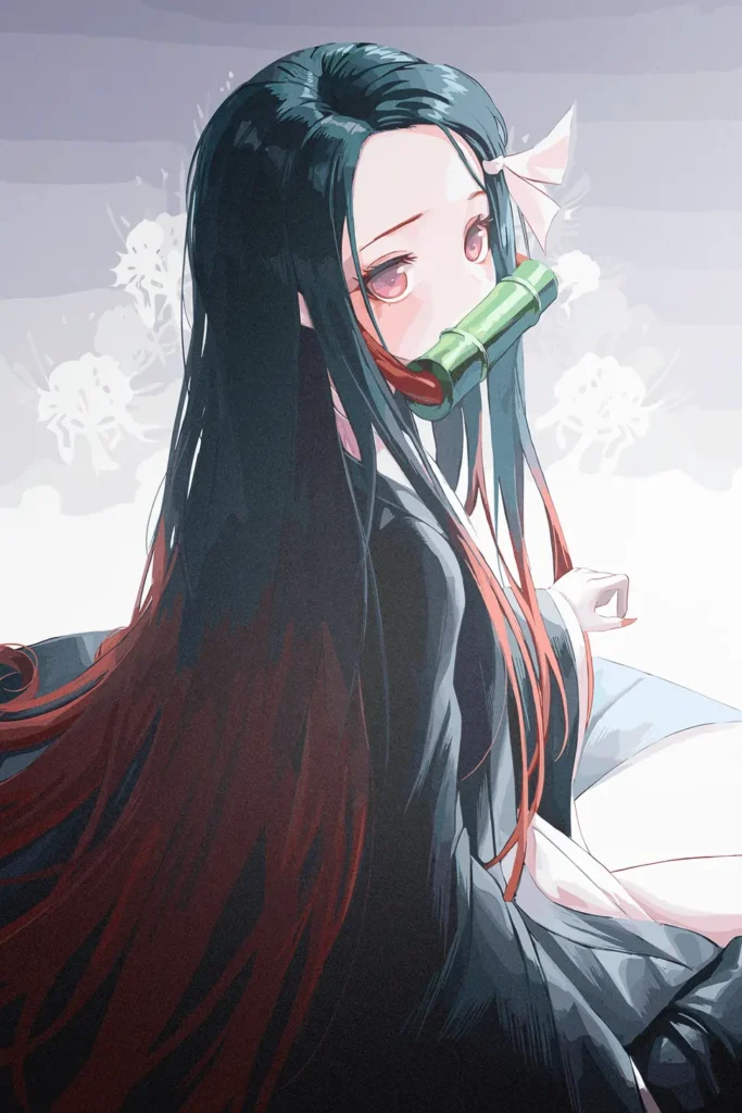 Nezuko Kamado Demon Slayer Original Image Exquisite Metal Wall Art Poster