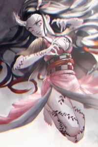 Nezuko Kamado Demon Slayer Original Image High Quality Metal Poster