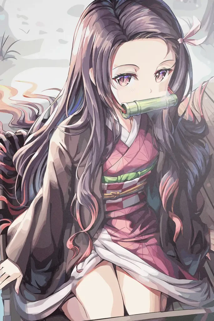 Nezuko Kamado Demon Slayer Original Image Metal Wall Art Poster