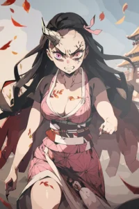 Nezuko Kamado Demon Slayer Original Image Metal Wall Poster