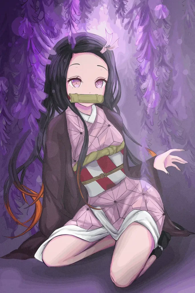 Nezuko Kamado Demon Slayer Original Image Premium Metal Poster