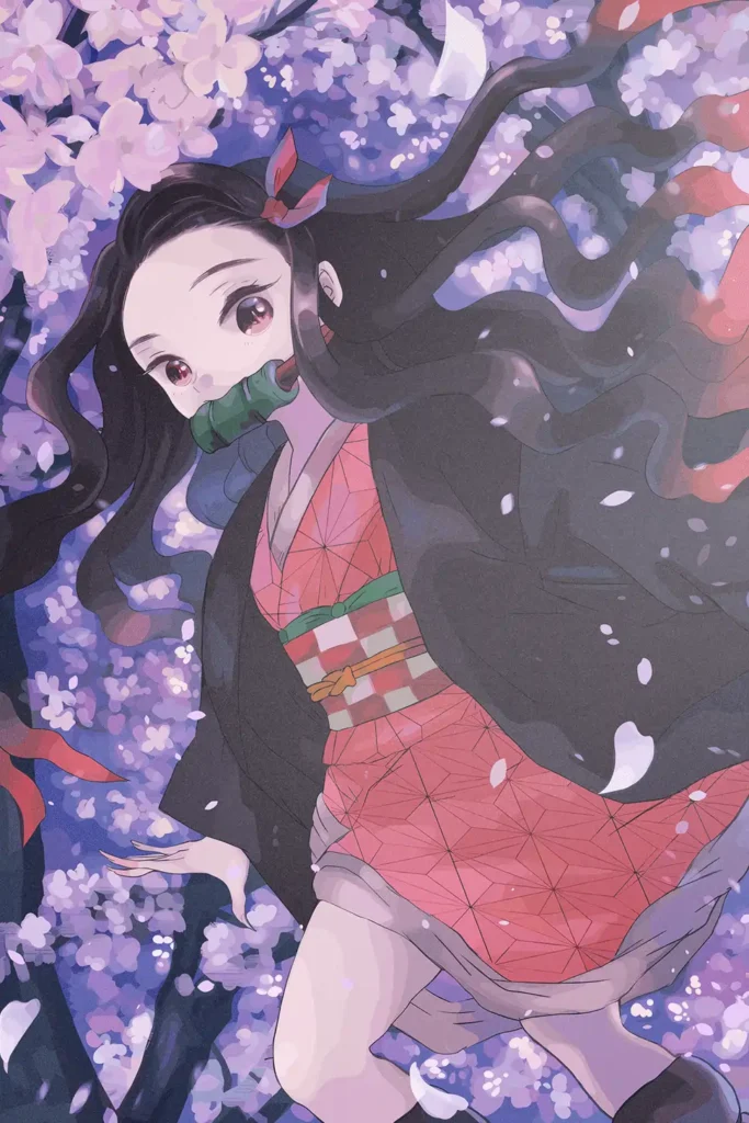 Nezuko Kamado Demon Slayer Original Image Printed Deluxe Metal Wall Poster