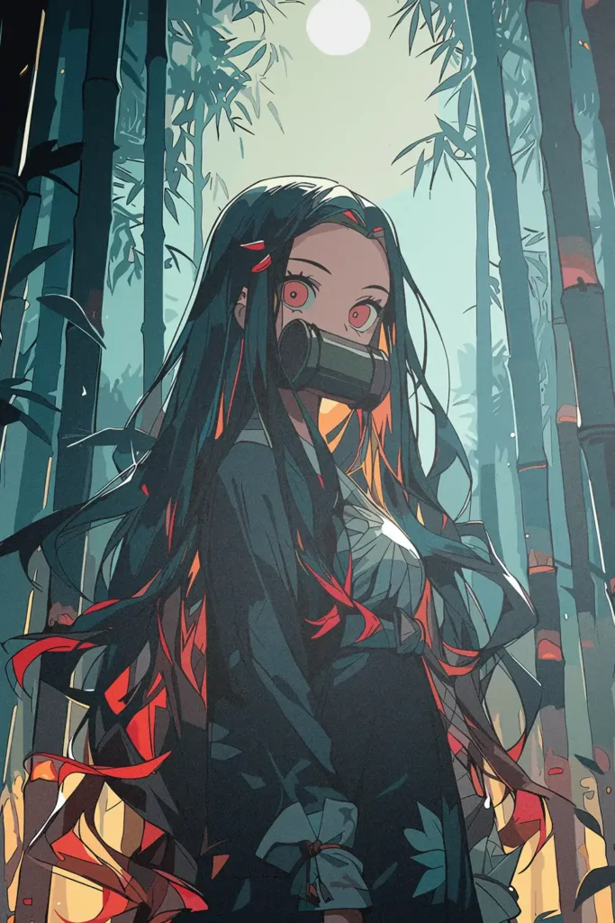 Nezuko Kamado Demon Slayer Original Image Unique Metal Wall Poster