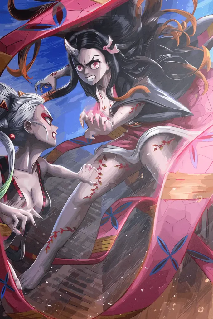 Nezuko Kamado Demon Slayer Original Image Unique Metal Print Wall Art