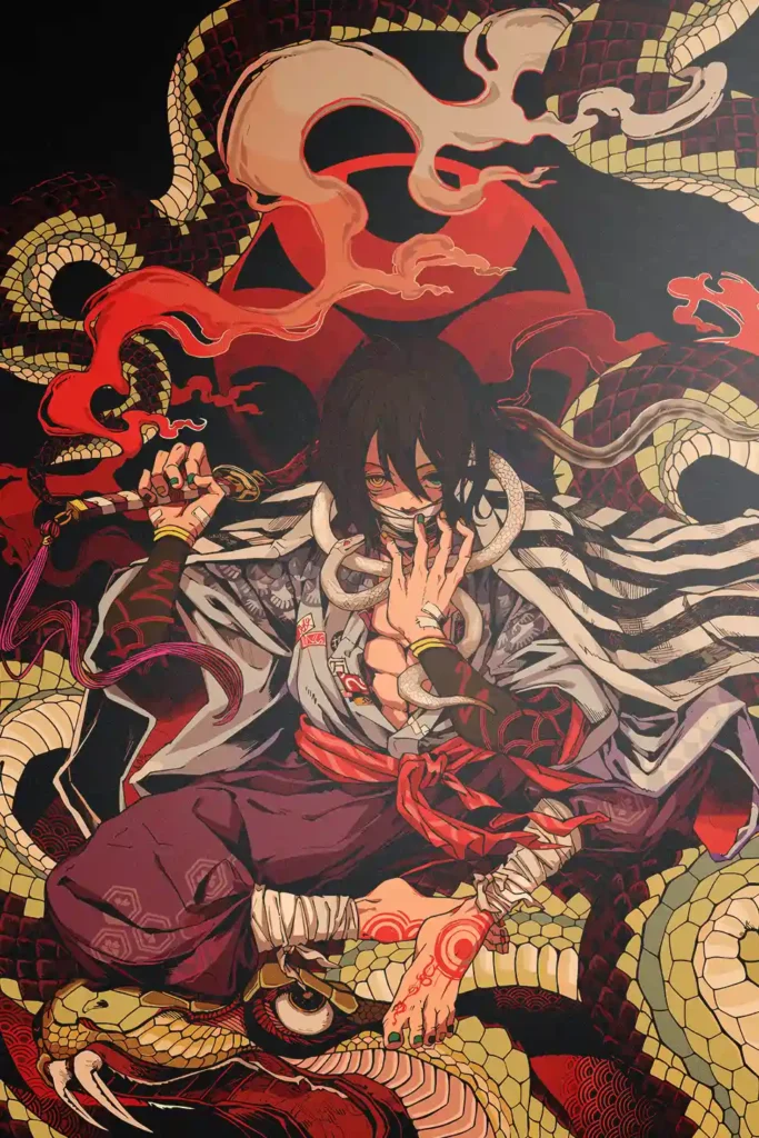 Obanai Iguro Demon Slayer Original Image Aluminium Metal Print
