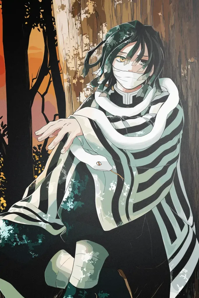 Obanai Iguro Demon Slayer Original Image Bespoke Metal Print Poster